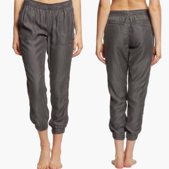 Prana Grey Wash Tencel Denim Pull On Jogger Pants Size S - Picture 9 of 9